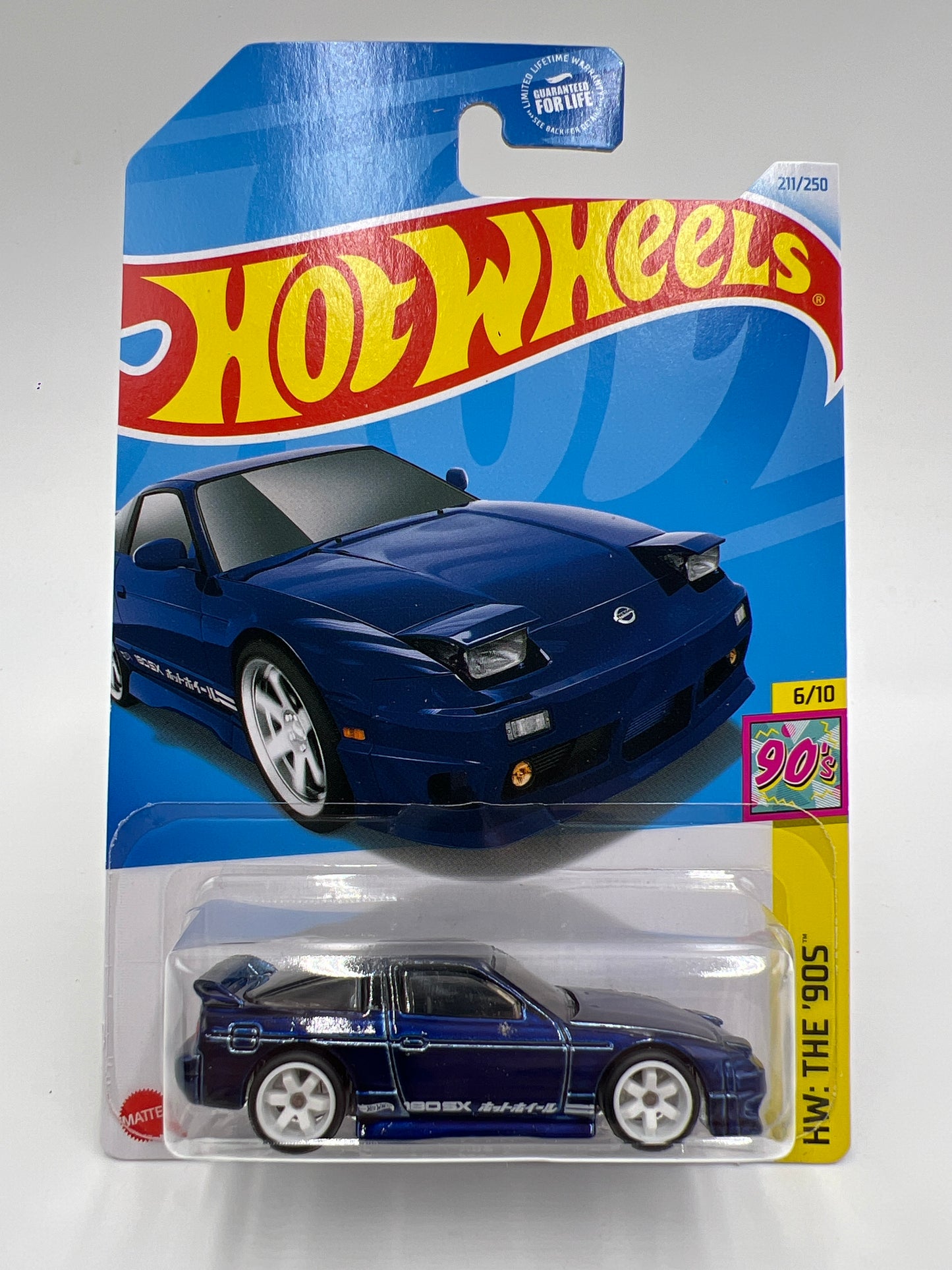 2024 Hot Wheels Super Treasure Hunt #211 96 Nissan 180SX Type X Blue W/Protector