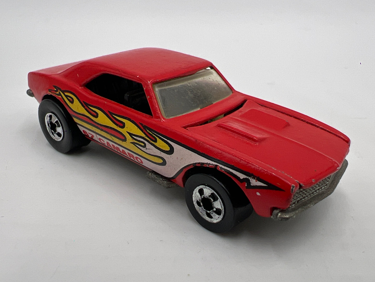 1982 Hot Wheels 1/64 Blackwall 67 Camaro Red Malaysia Base Loose