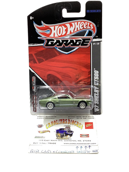 Hot wheels garage VHTF green 67 Shelby GT500 with protector