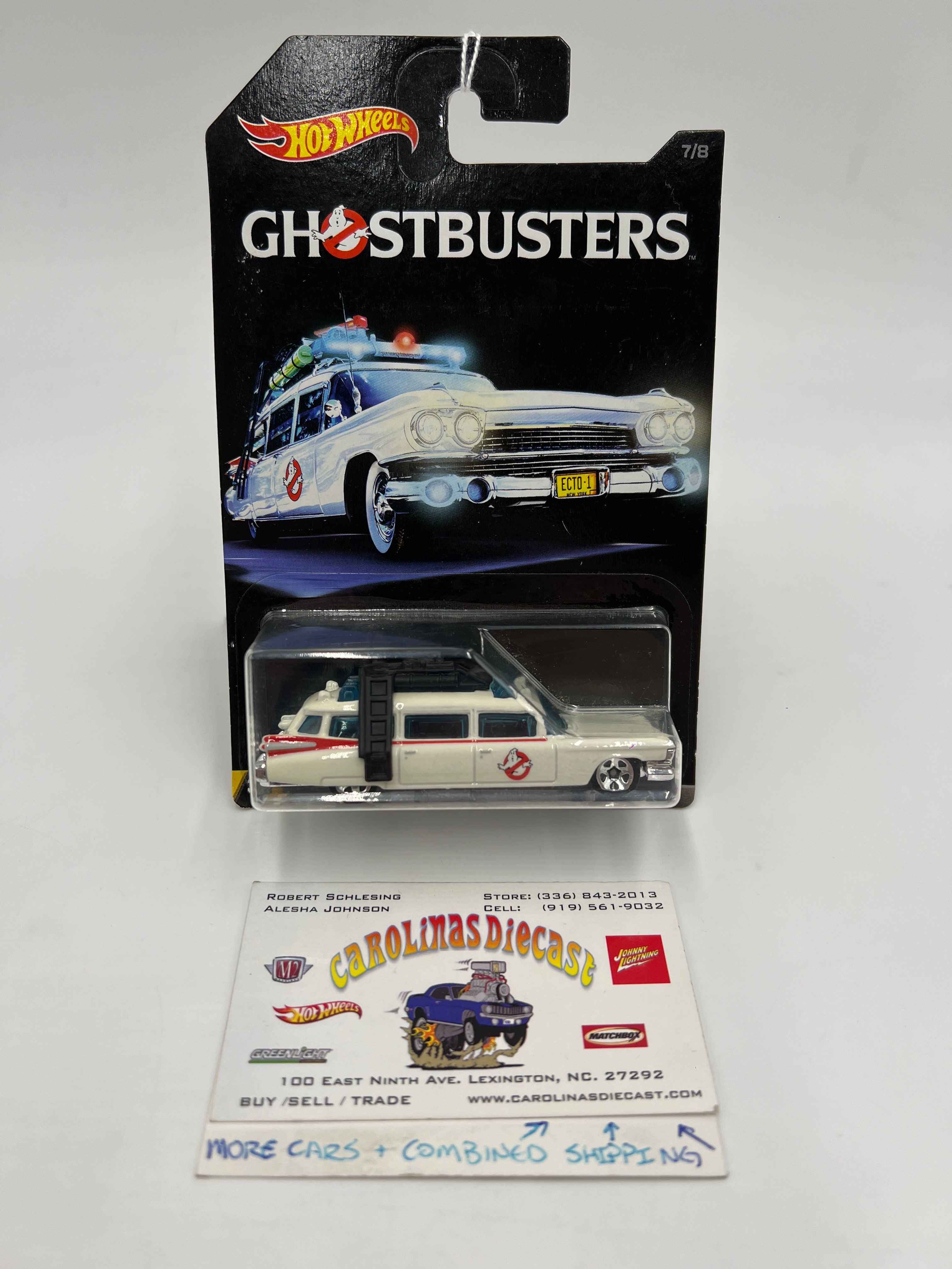 2016 Hot Wheels Ghostbusters #7 Ecto-1 White 117B – carolinasdiecast