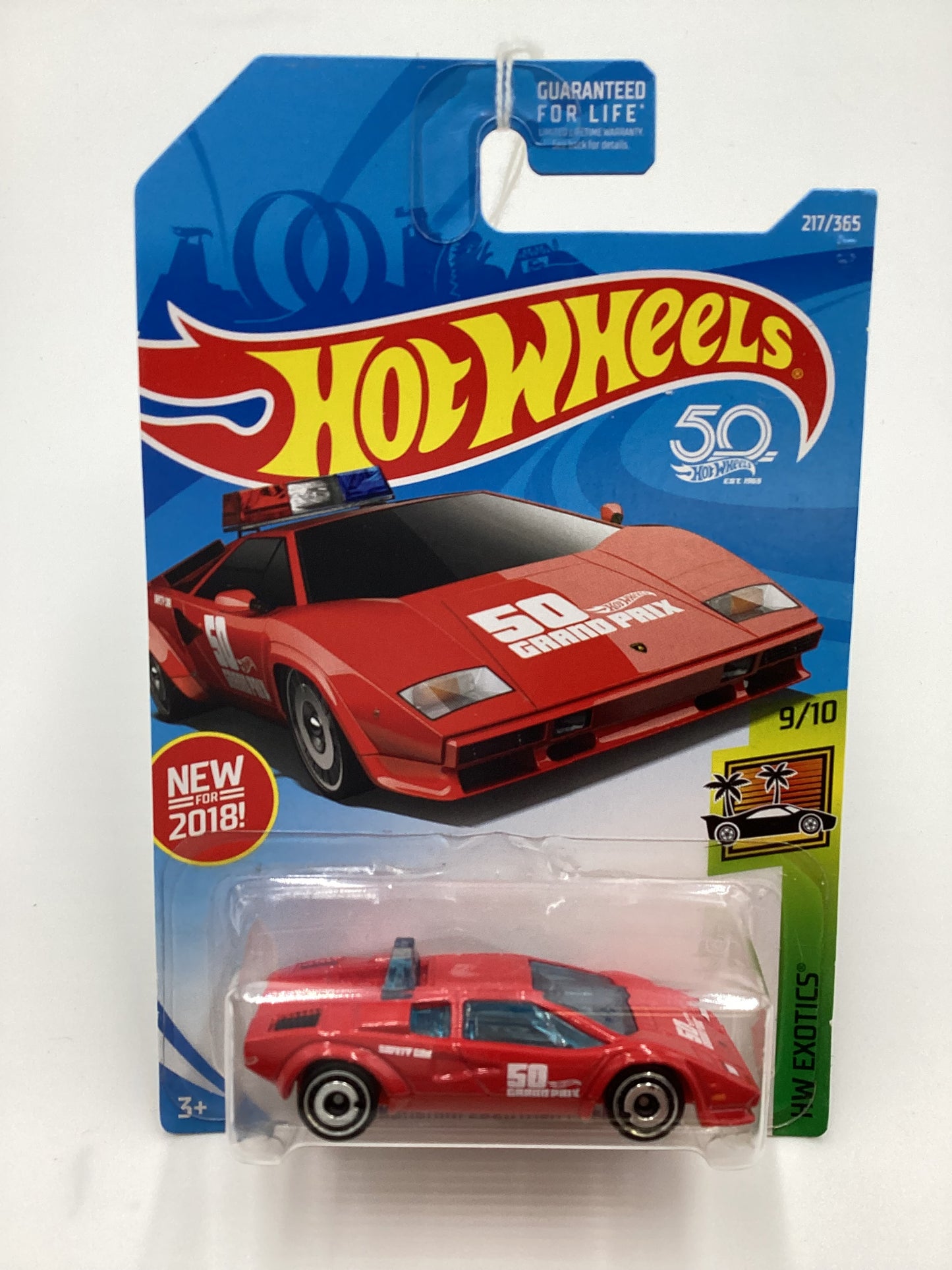 2018 Hot Wheels #217 Lamborghini Countach Pace Car Red 102C
