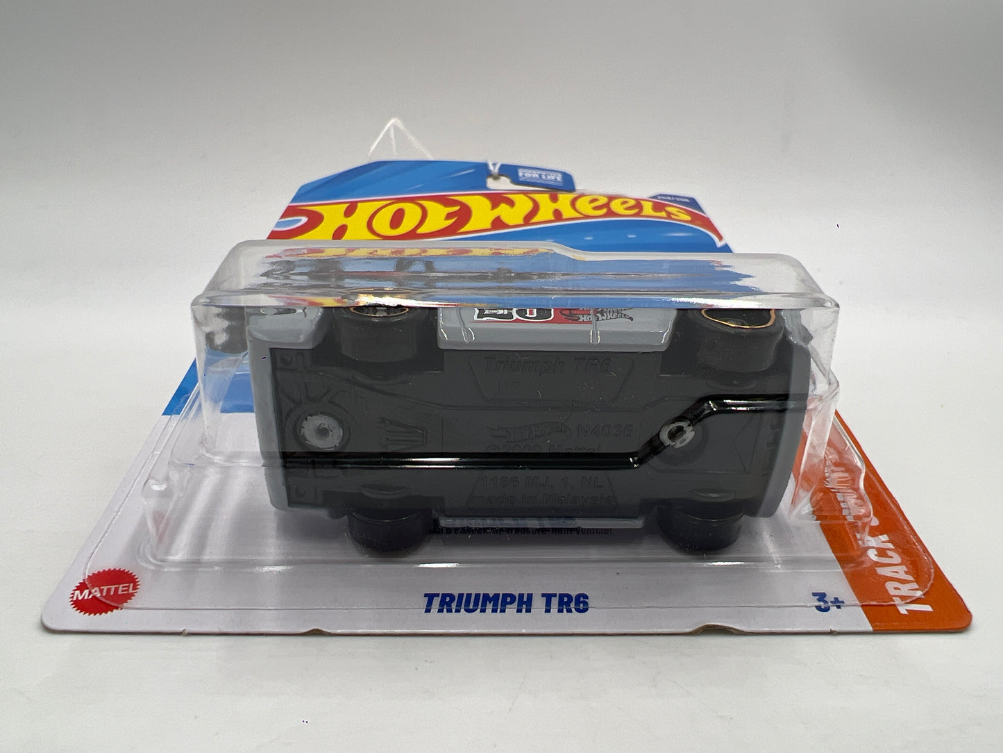 2025 Hot Wheels Q Case Track Champs Treasure Hunt #249 Triumph TR6 Light Gray 277G