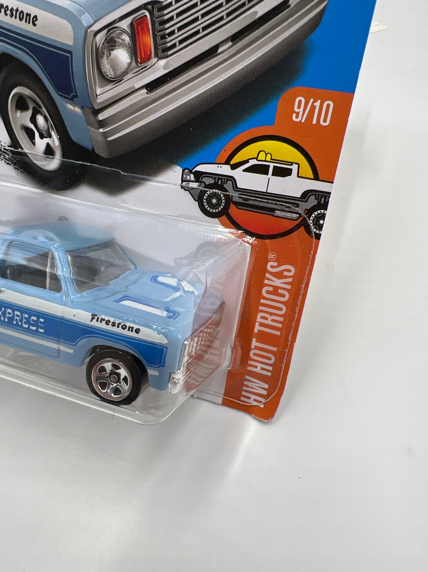2017 Hot Wheels HW Hot Trucks #131 1978 Dodge Lil Red Express Truck Light Blue Month Card 41E