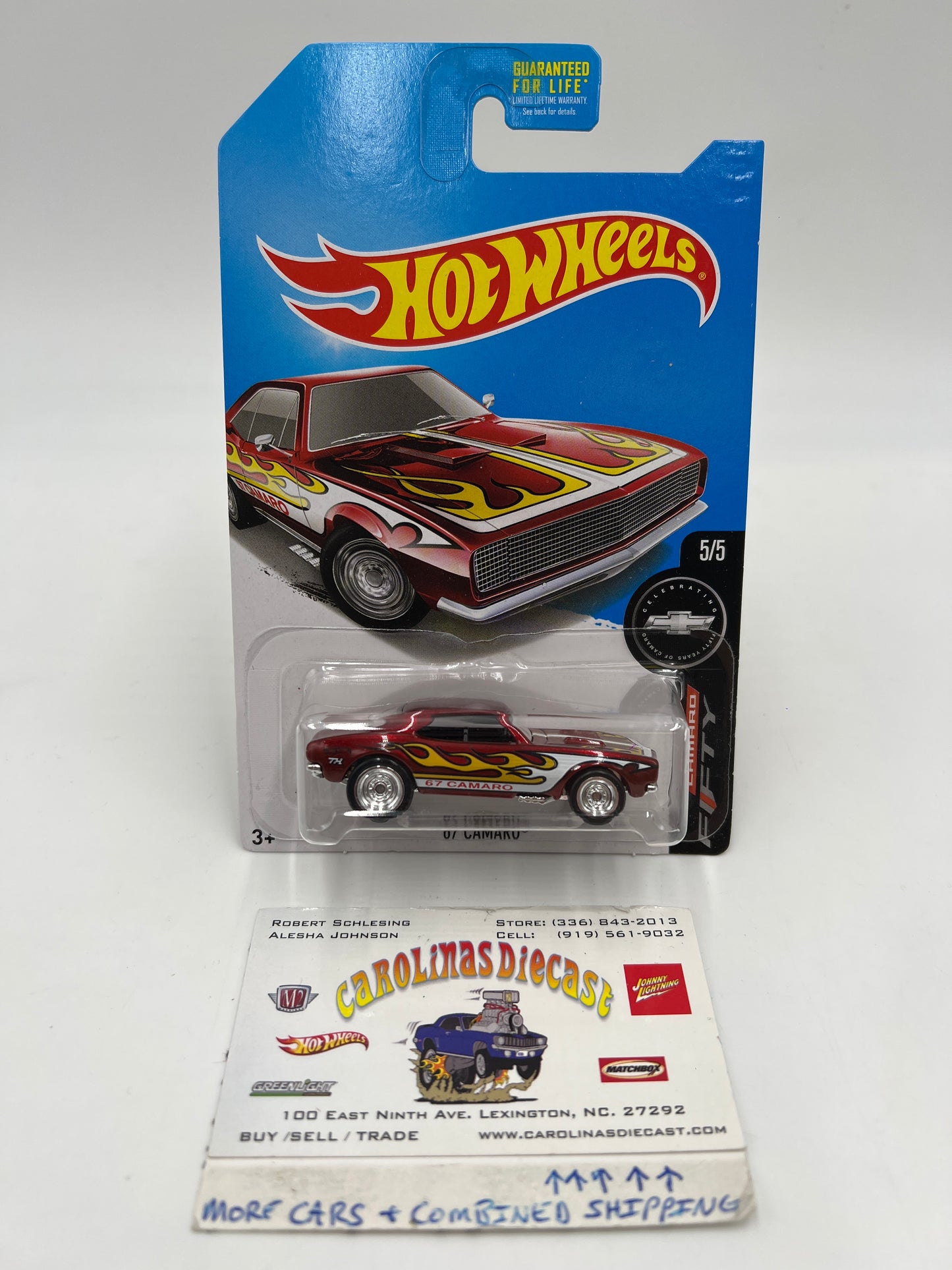 2017 Hot Wheels Super Treasure Hunt 67 Camaro Red W/ Protector