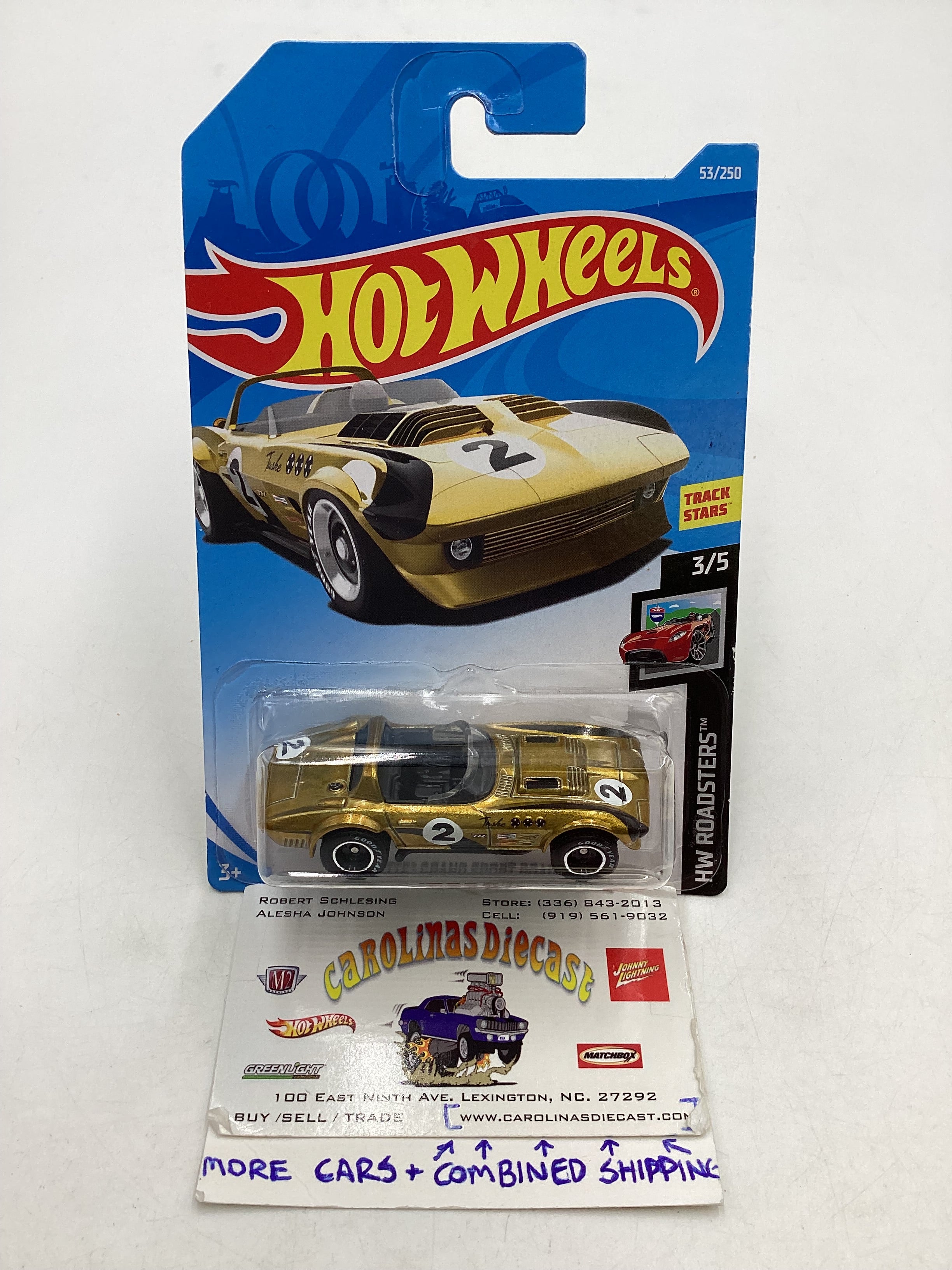 2019 Hot wheels Super treasure hunt 53 Corvette Grand Sport Roadster carolinasdiecast