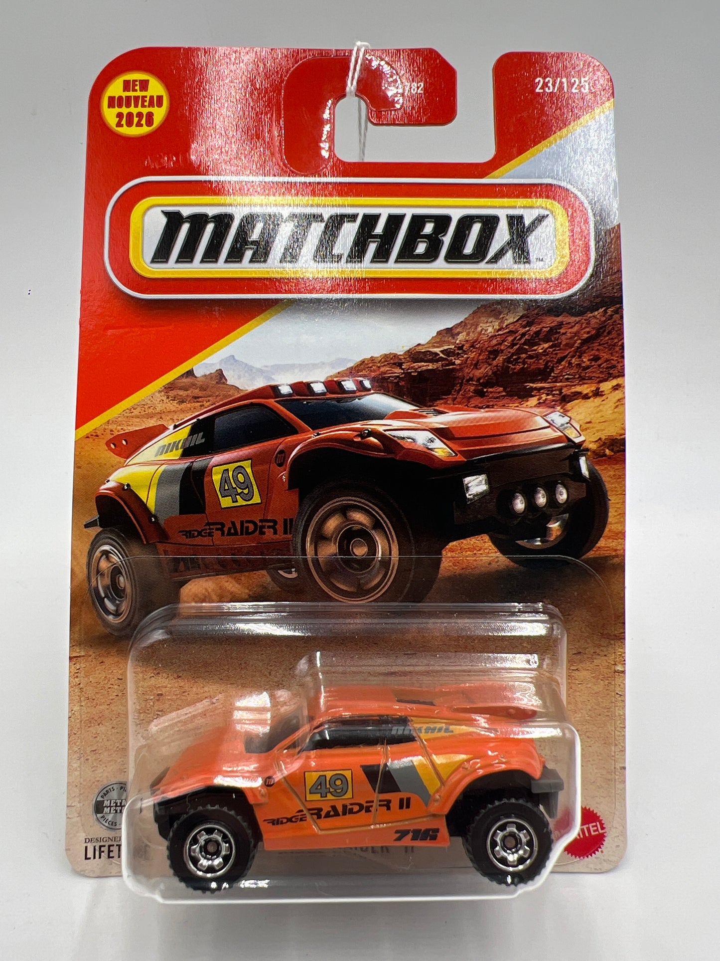 2026 Matchbox #23 Ridge Raider II Orange