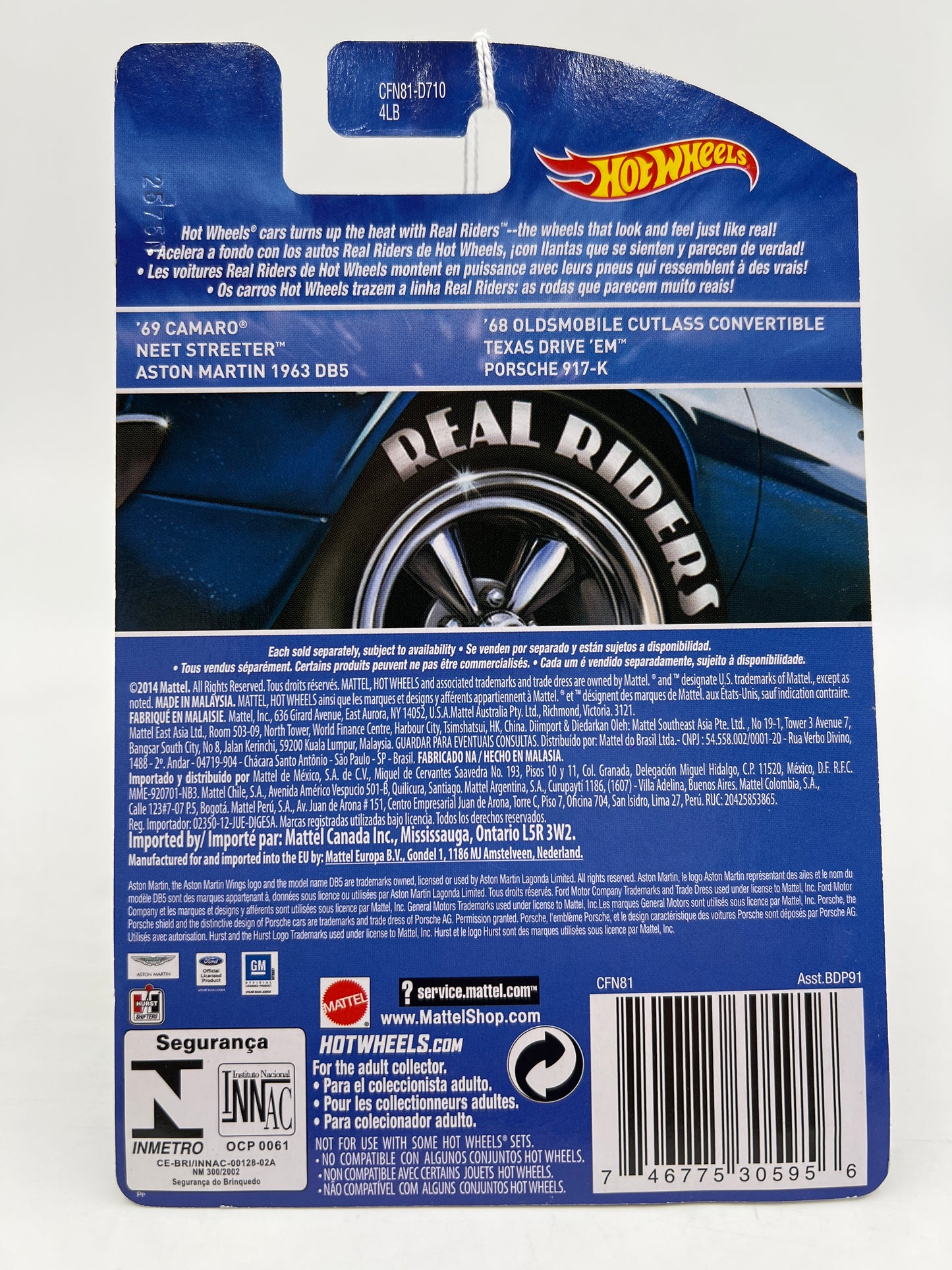 Hot Wheels Premium Real Riders #16 68 Oldsmobile Cutlass Convertible White Hurst 244K