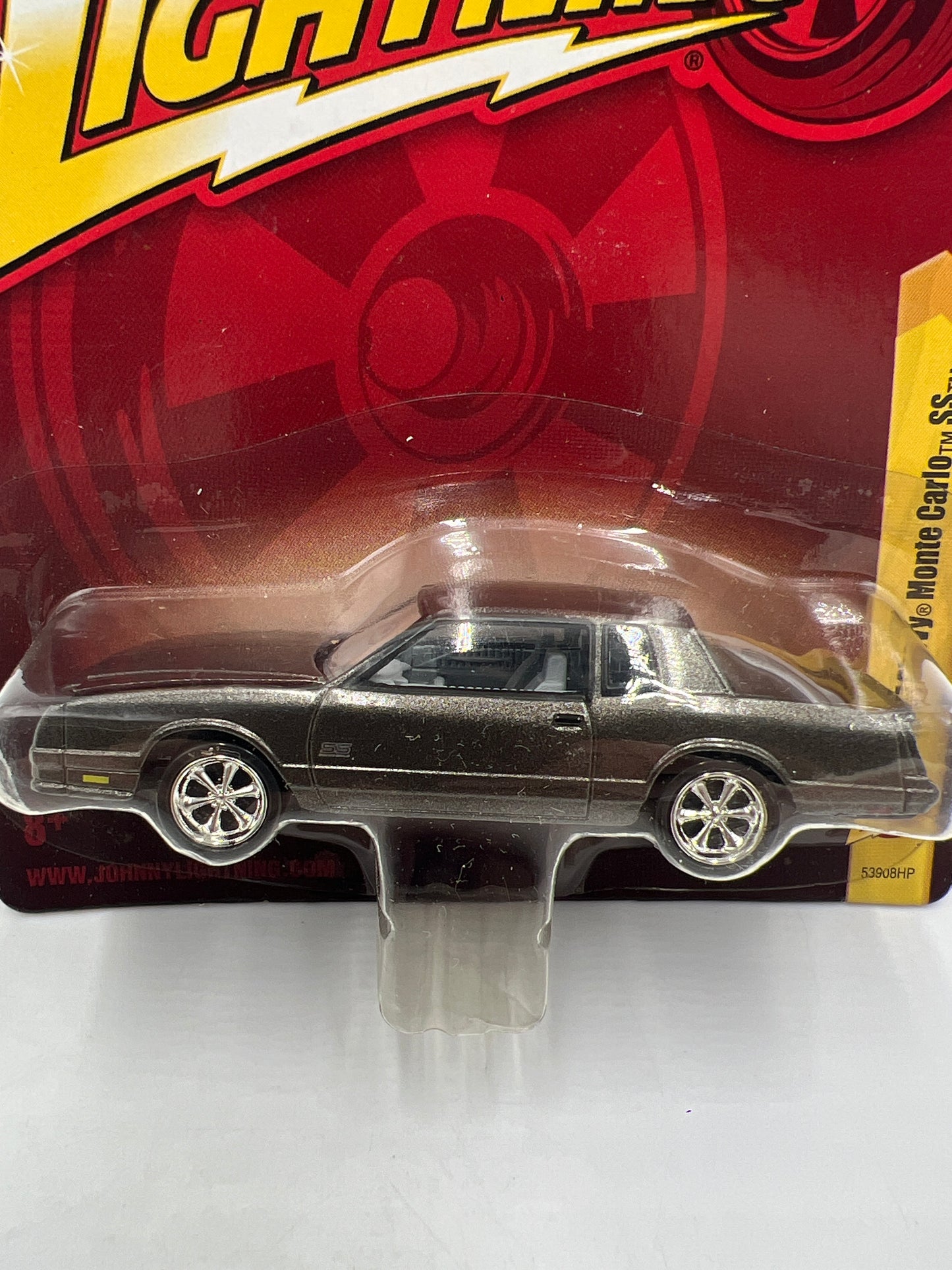 Johnny Lightning Small Card 1987 Chevy Monte Carlo SS Gray W/Protector