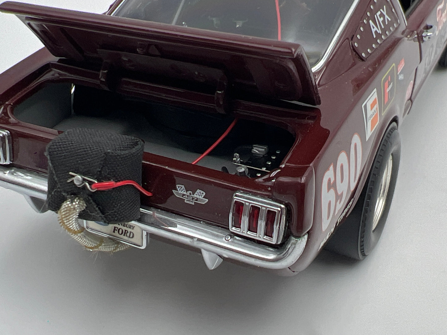 Danbury Mint 1/24 Scale 1965 Ford Mustang A/FX Burgundy Gasser W/Box VHTF