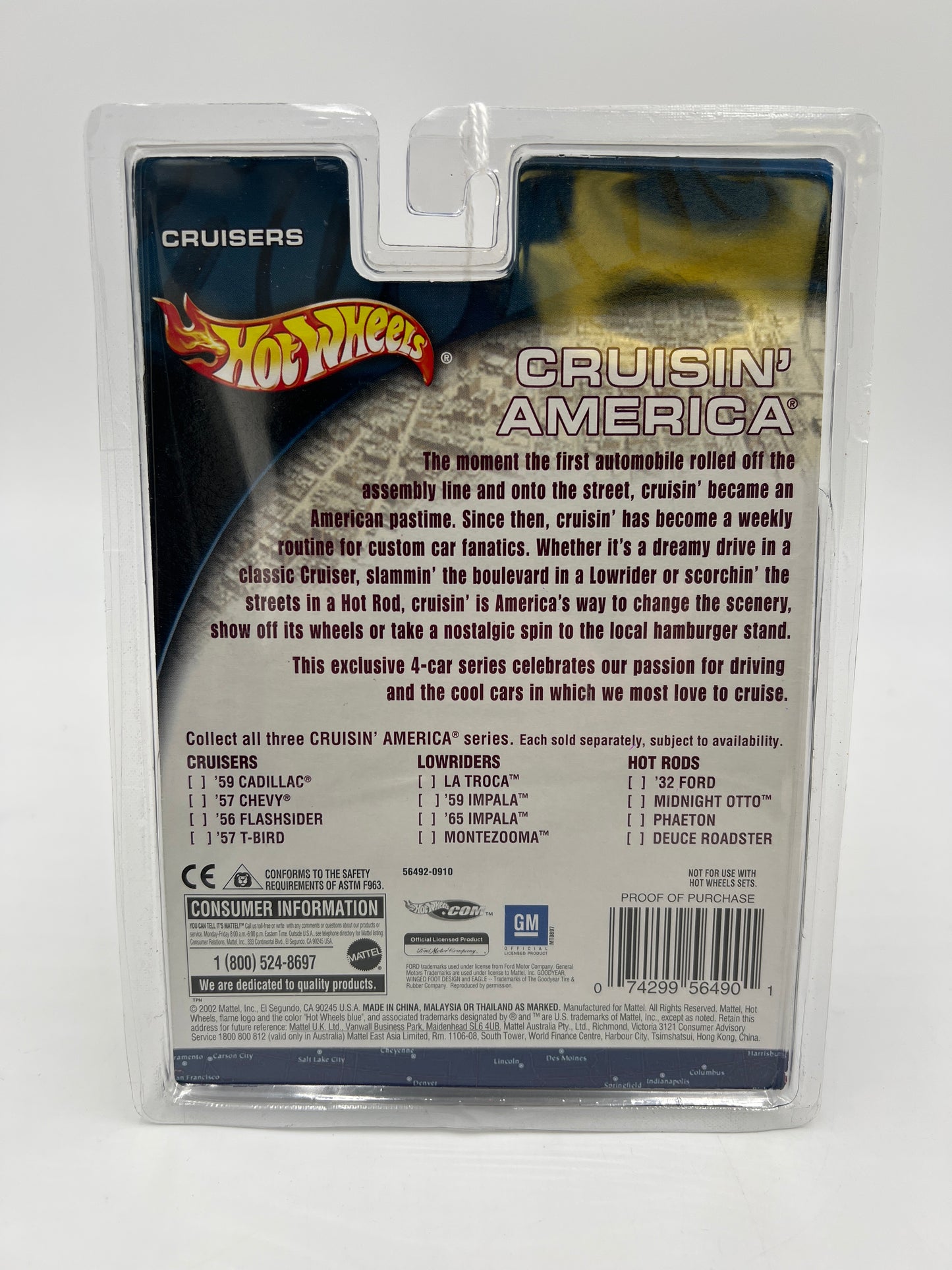 Hot Wheels Cruisin America Cruisers 57 Chevy Green Real Riders 271i