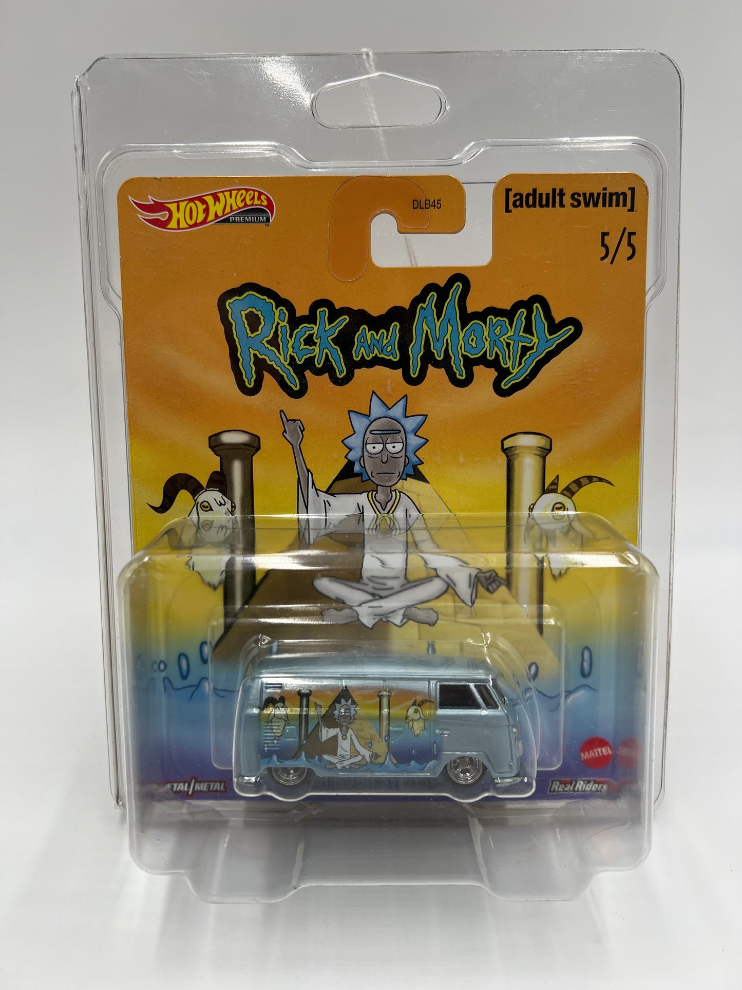 Hot Wheels Premium Rick And Morty #5 Volkswagen T1 Panel Bus Green W/Protector