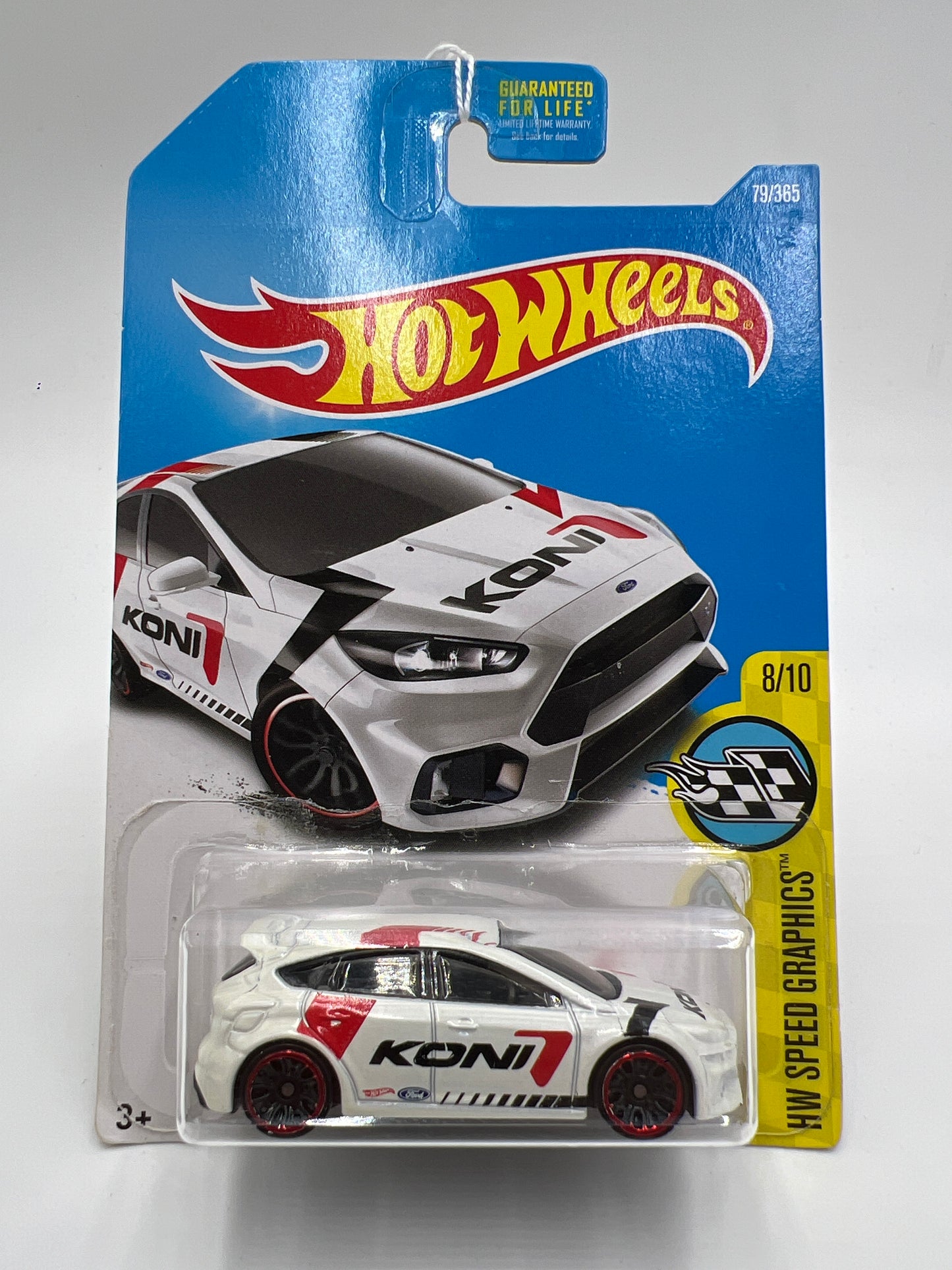 2017 Hot Wheels Speed Graphics #79 Ford Focus RS White Koni