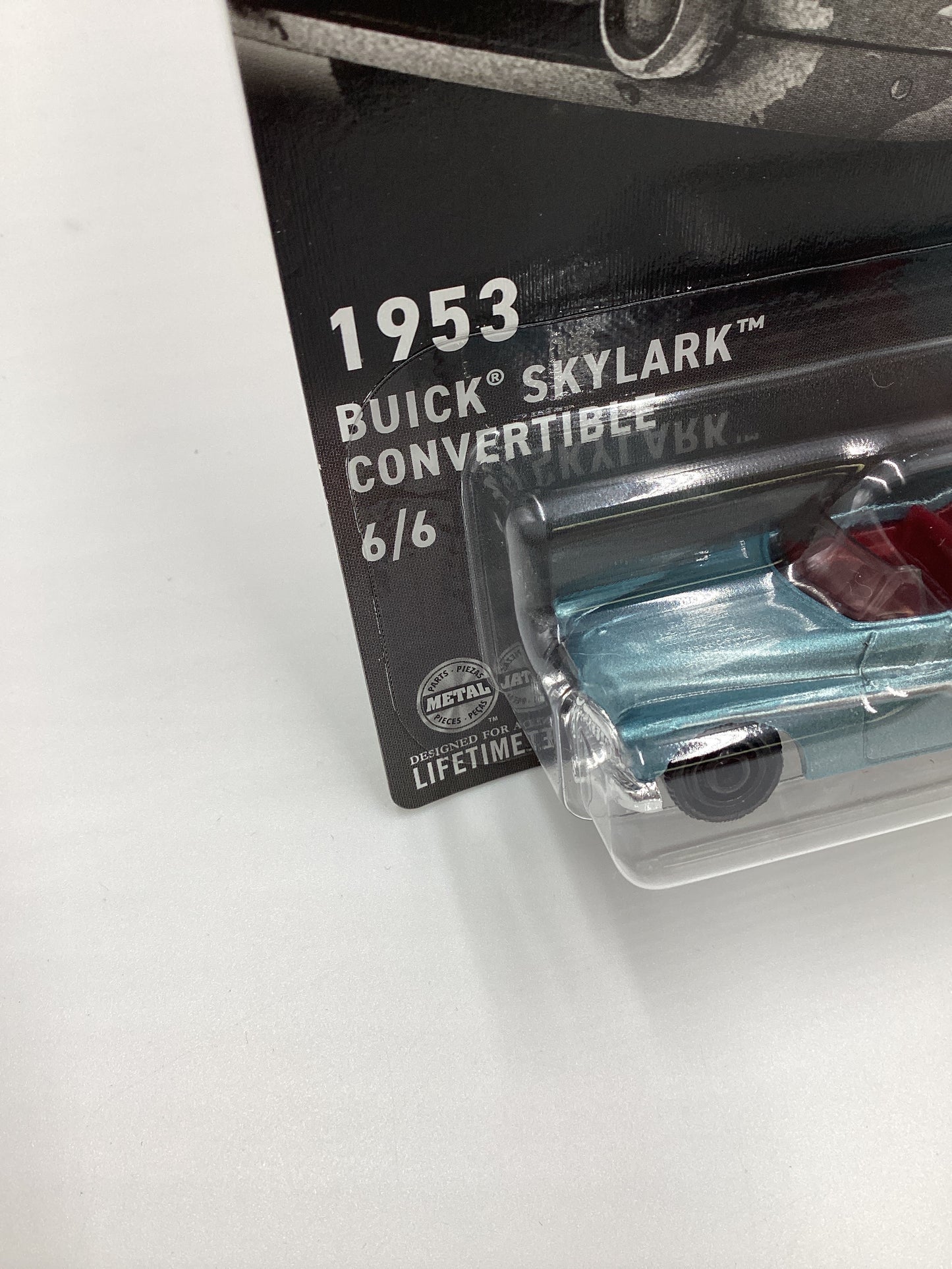 2024 Matchbox American Convertibles #6 1953 Buick Skylark Convertible Light Blue Wheel Error 238A