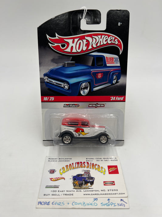 Hot Wheels Premium Delivery Slick Rides #10 34 Ford White/Red Clay Smith 244B