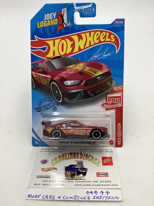 2020 Hot Wheels Red Edition #222 Custom 18 Ford Mustang GT Target red edition 150A