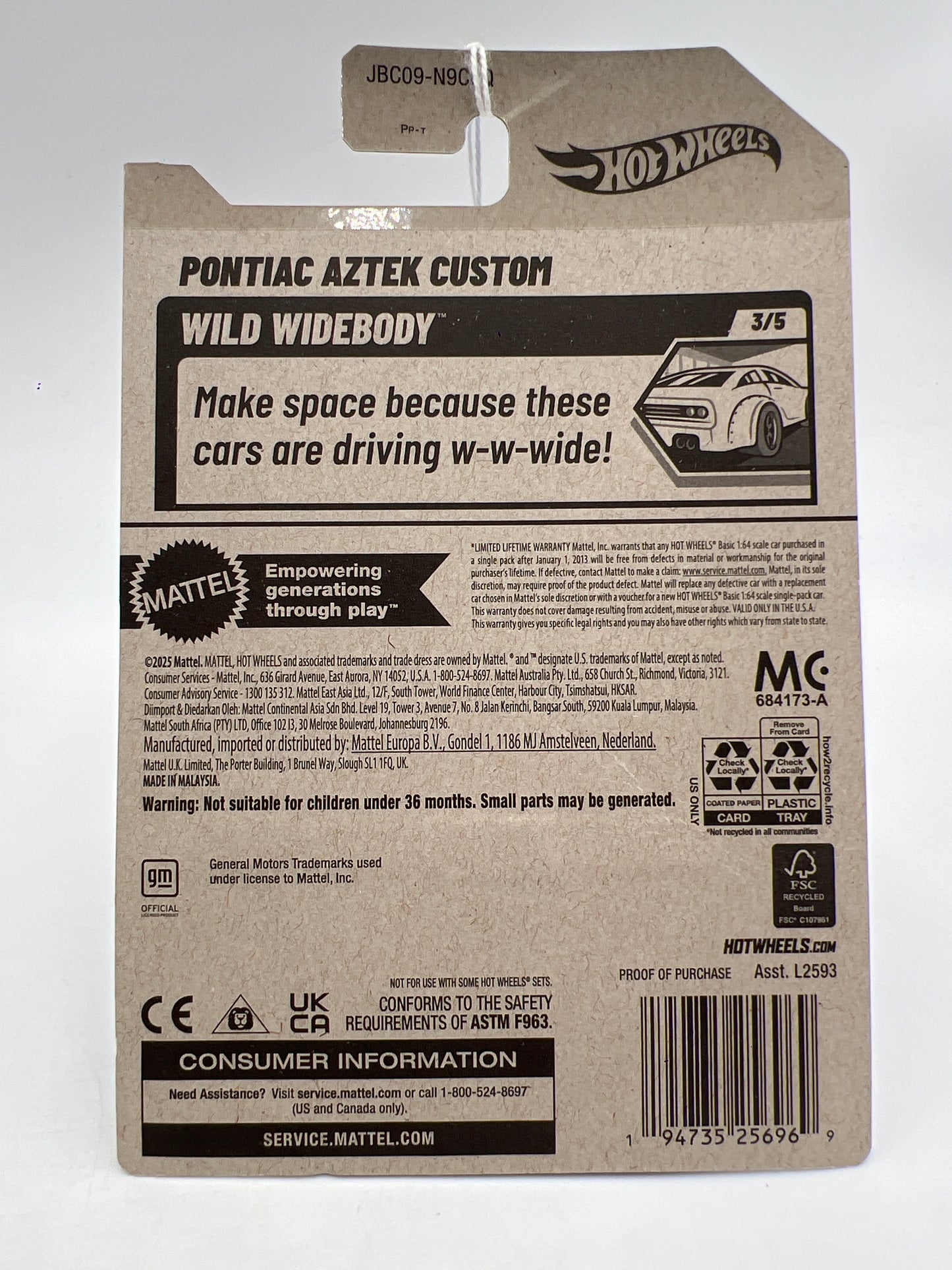 2025 Hot Wheels Q Case Wild Widebody #205 Pontiac Aztek Custom Silver 59D