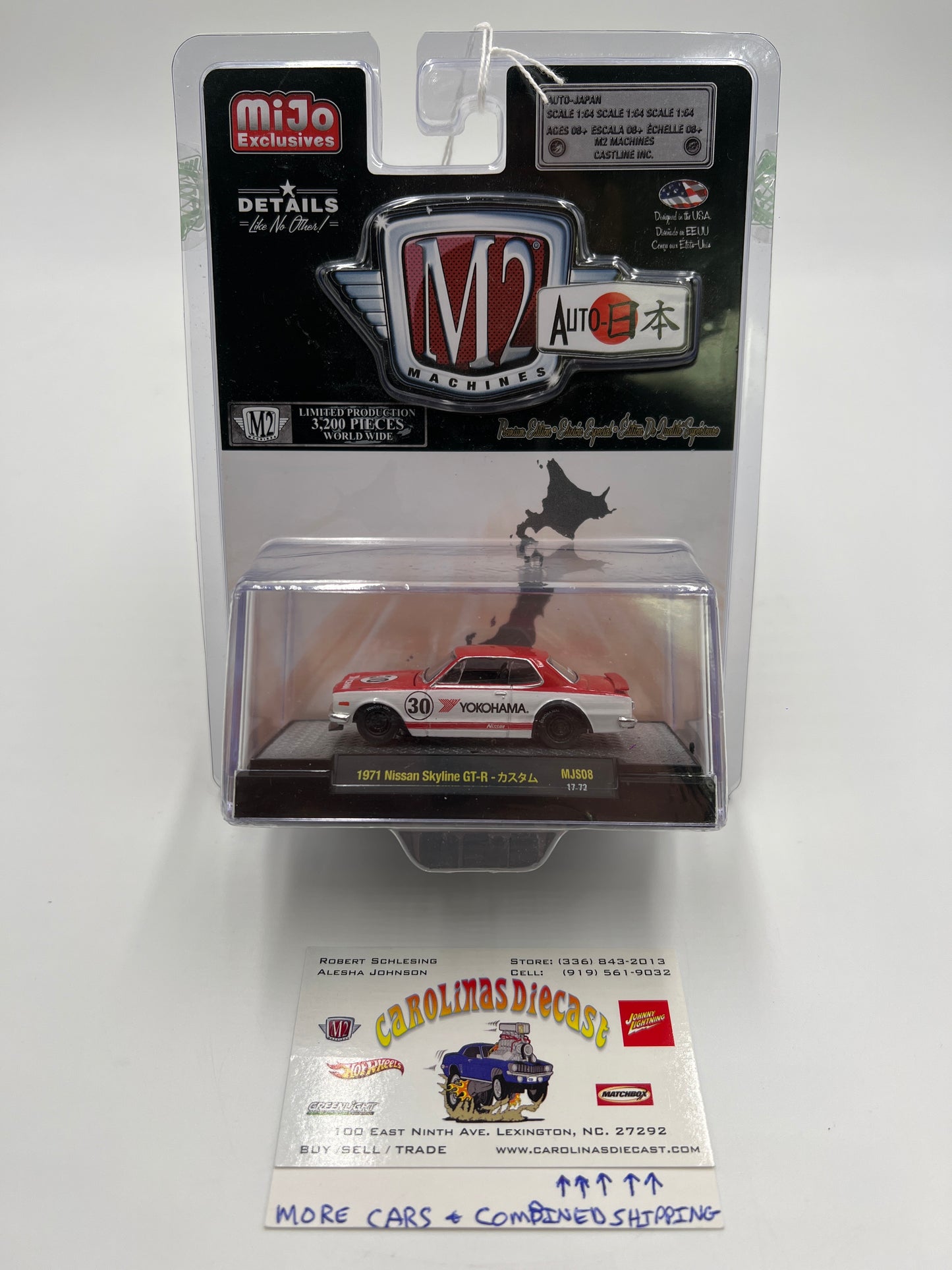 M2 Machines Auto Japan Mijo Exclusives 1971 Nissan Skyline GT-R Yokohama Red/White MJS08 203E