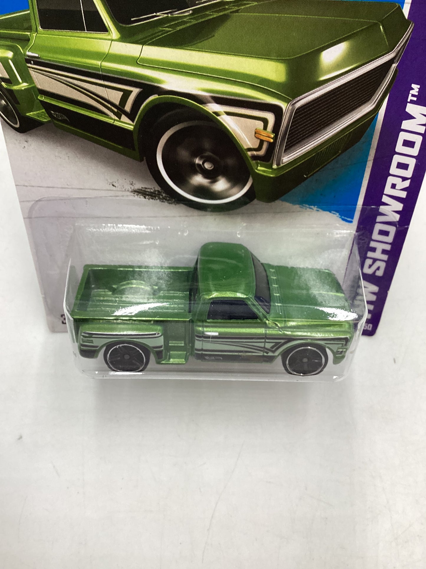 2013 Hot Wheels #161 Custom 69 Chevy Pickup Green 9B