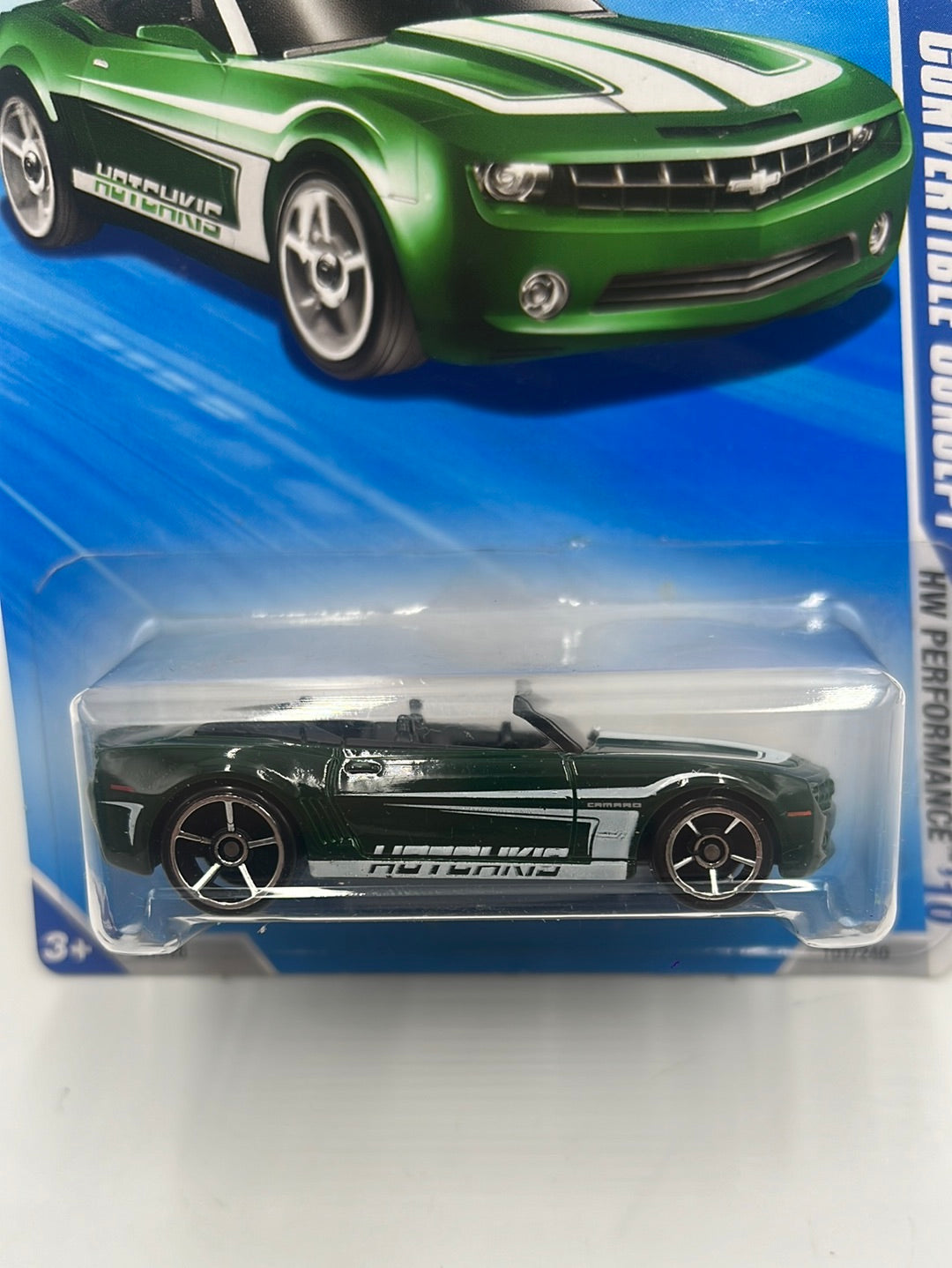 2010 Hot Wheels Performance Camaro Convertible Concept Green 101/240 4B