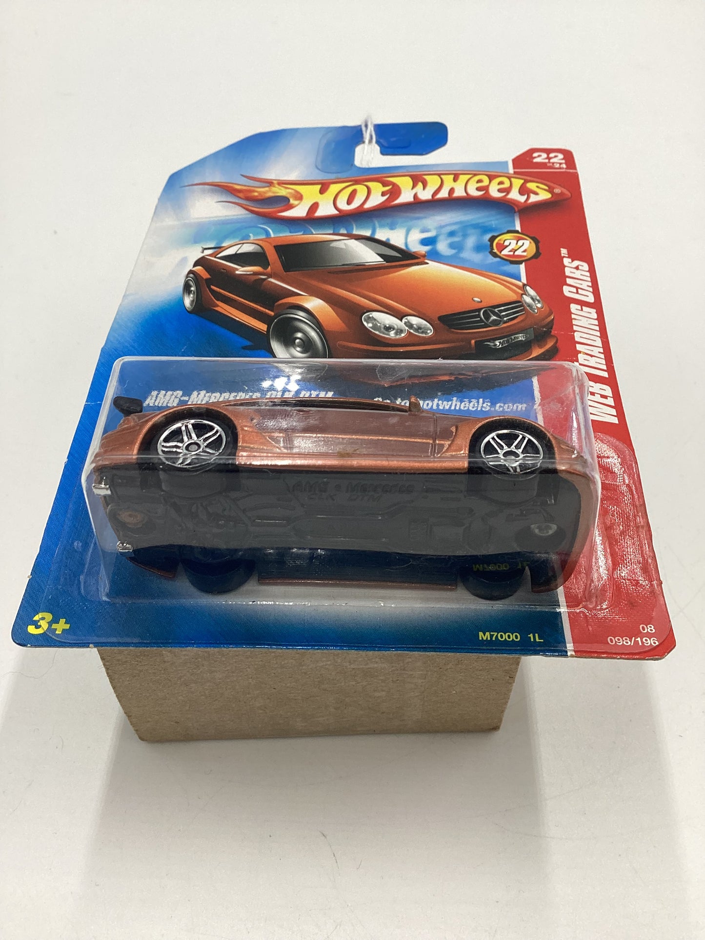 2008 Hot Wheels Web Trading Cars #98 AMG Mercedes CLK DTM Copper Bad Card