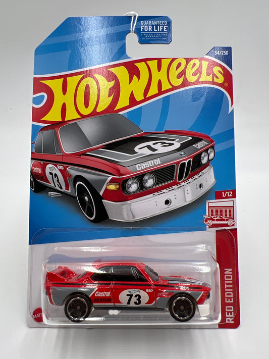 2022 Hot Wheels Target Exclusive Red Edition #34 73 BMW 3.0 CSL Race Car Red 145H