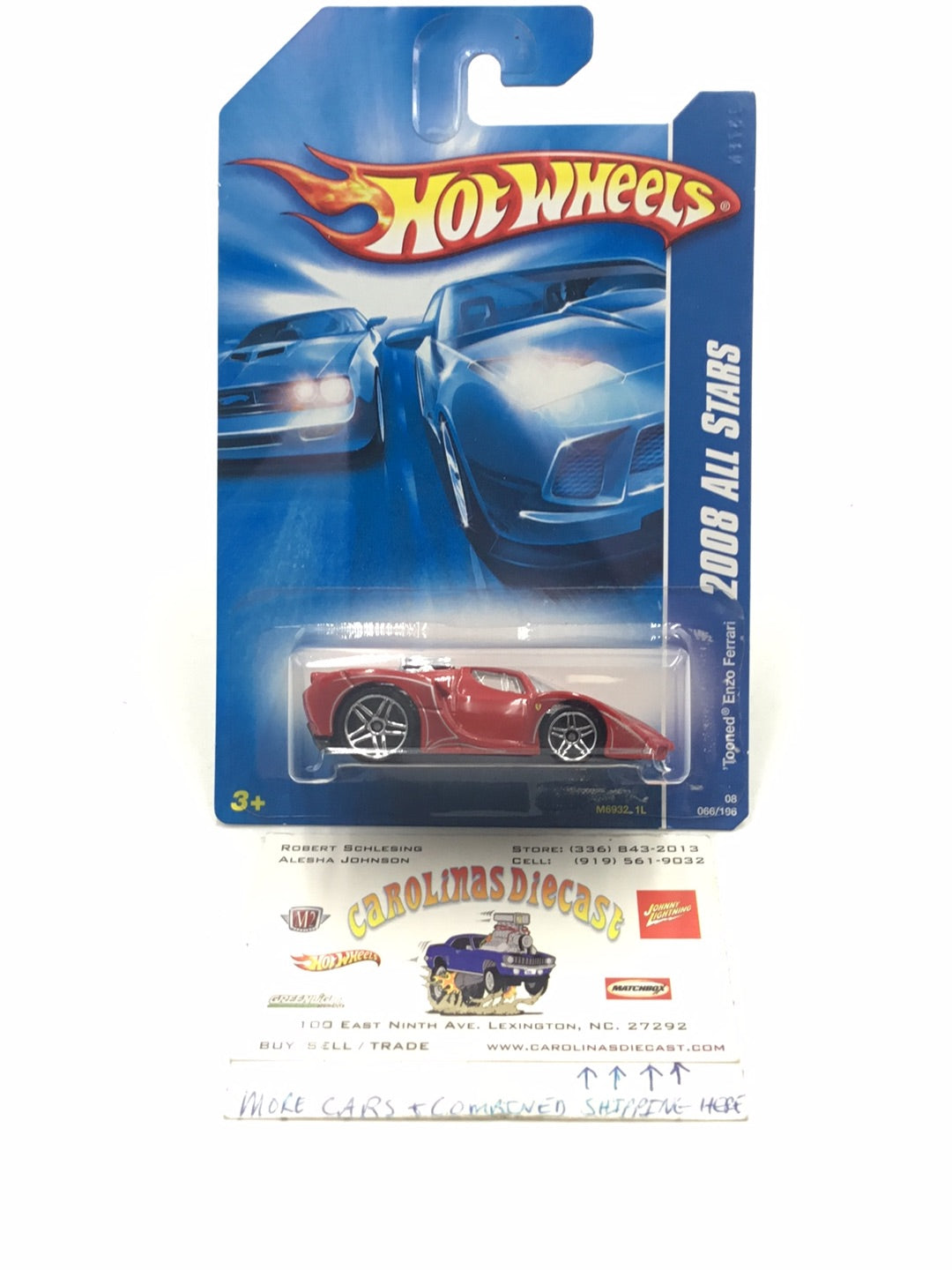 2008 Hot wheels #66 Ferrari Enzo Tooned SS7