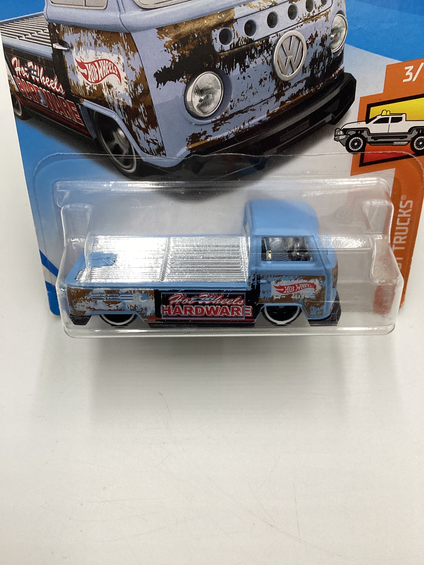 2018 Hot Wheels Hot Trucks #297 Volkswagen T2 Pickup Light Blue 96C