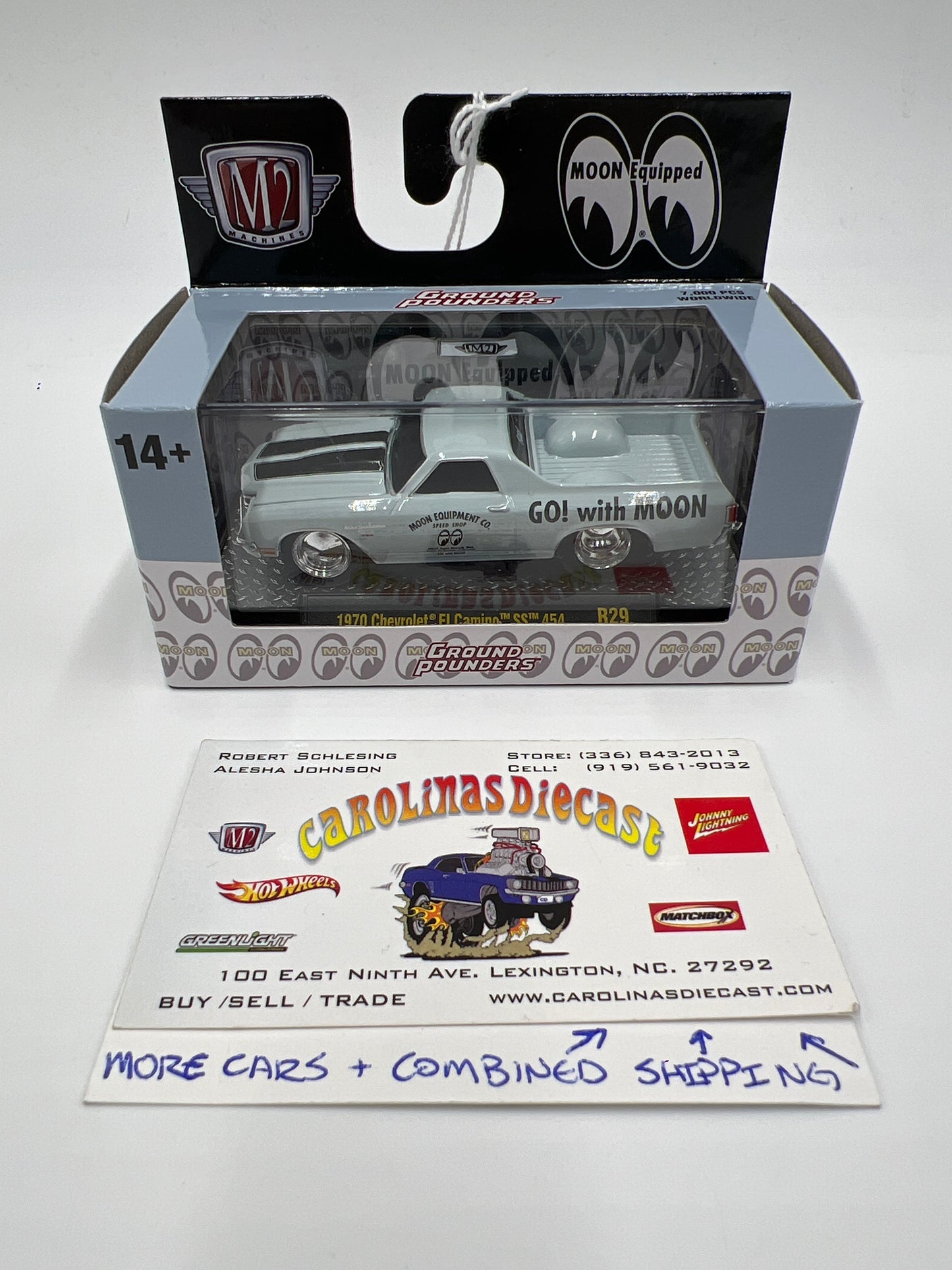 M2 Machines Ground Pounders Mooneyes 1970 Chevrolet El Camino SS 454 Light Blue R29