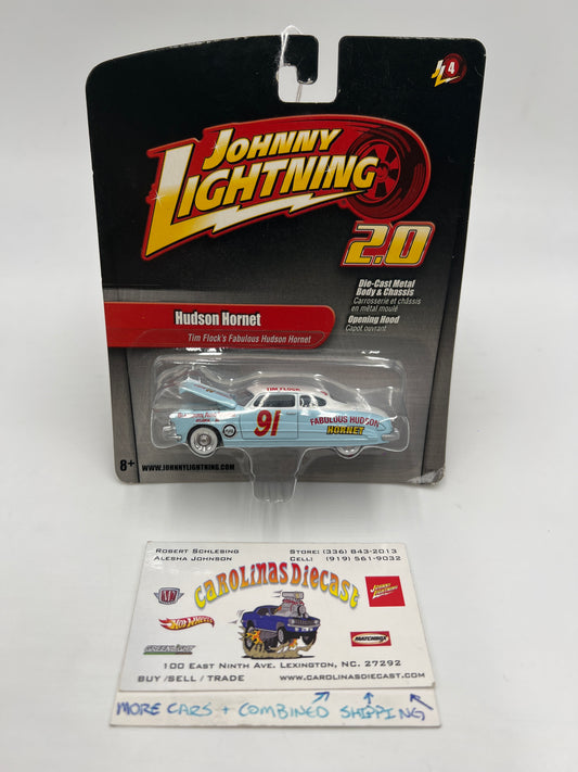 Johnny Lightning 2.0 Release #4 Tim Flocks Fabulous Hudson Hornet Light Blue