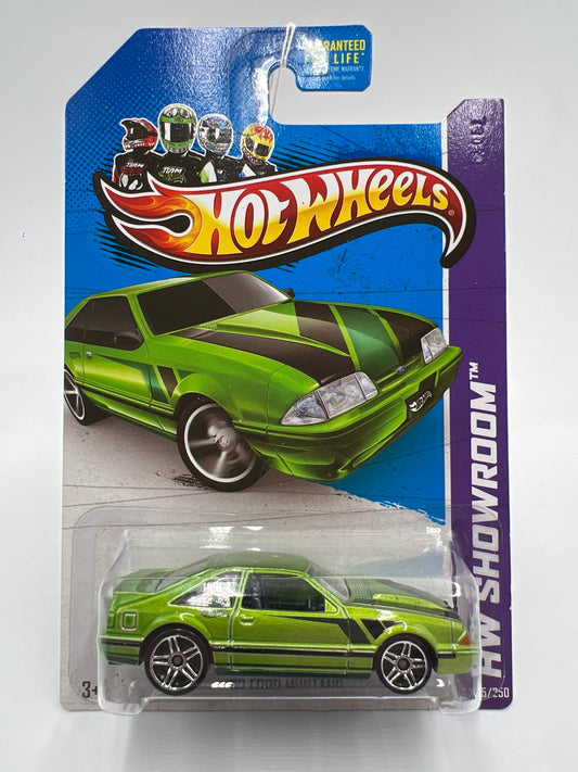 2013 Hot Wheels Showroom #225 Foxbody 92 Ford Mustang Green 21A