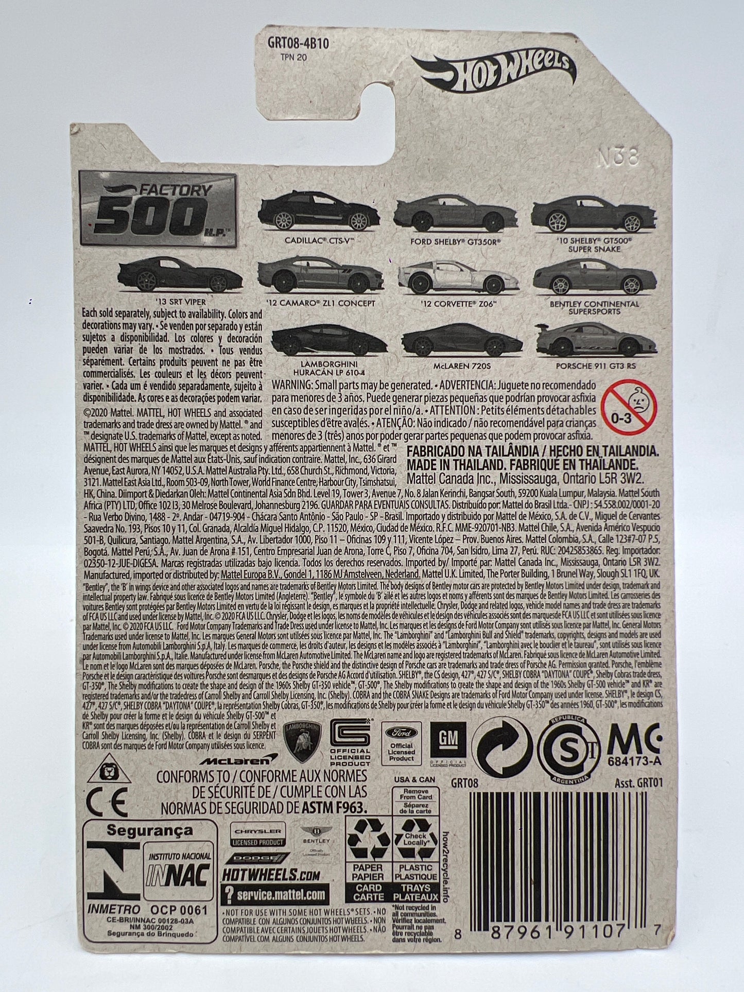 Hot Wheels Factory 500 HP #7 13 Dodge SRT Viper Red 167G