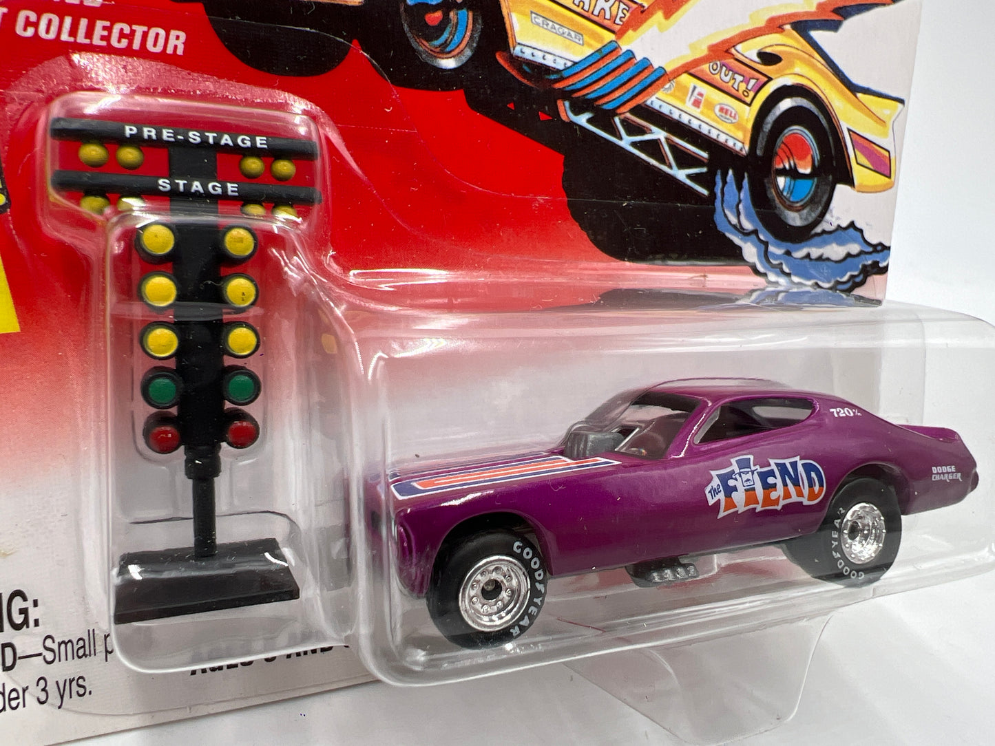 Johnny Lightning Tom Daniels Fearless Funny Cars #3 The Fiend Purple W/Tree Starting Light 220C
