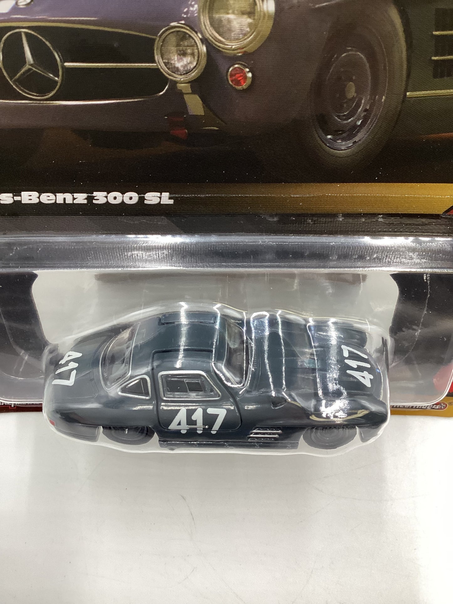 Hot Wheels Elite 64 #1 Mercedes-Benz 300 SL Gray with protector