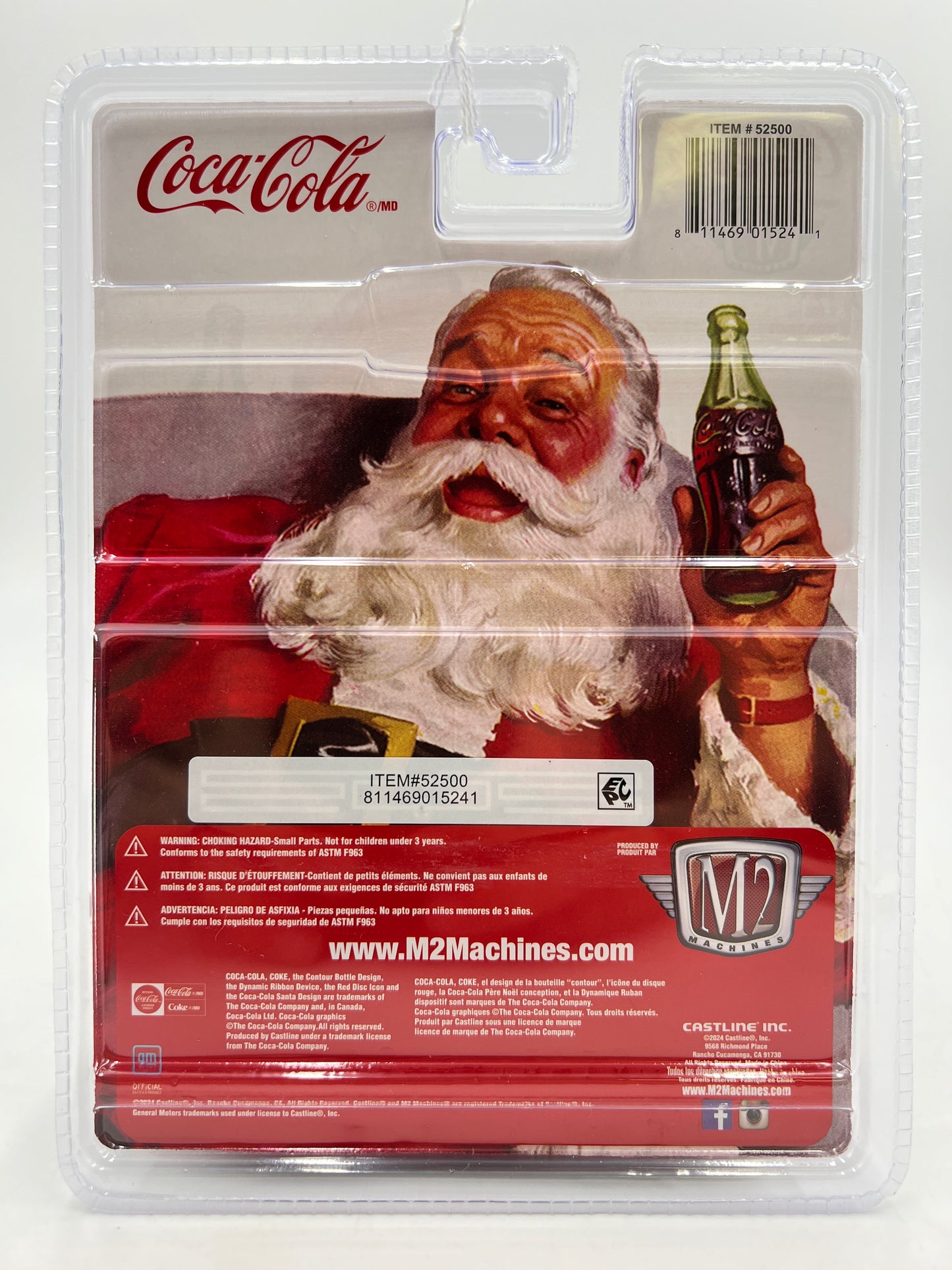 2024 M2 Machines Holiday Coca Cola 1971 Chevrolet Van G10 Blue SK09
