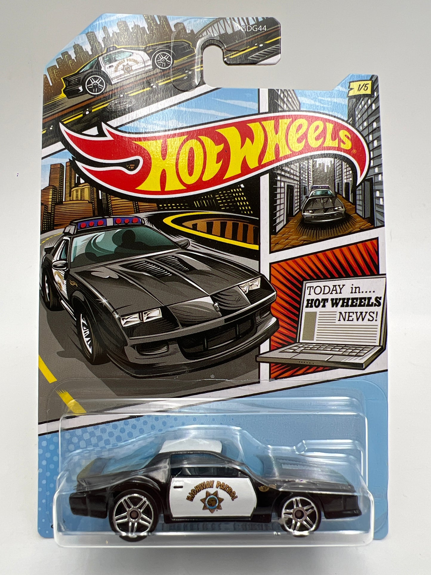 Hot Wheels Police Art Series #1 85 Chevrolet Camaro IROC Black/White 168B