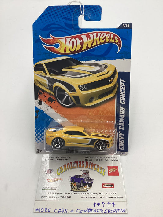 2011 Hot Wheels Nightburner #113 Chevy Camaro Concept Yellow Kmart Exclusive