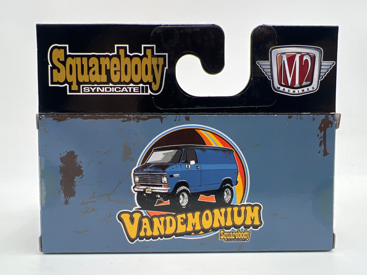 M2 Machines WMTS18 Squarebody Syndicate 1973 GMC Vandura 4x4 Blue