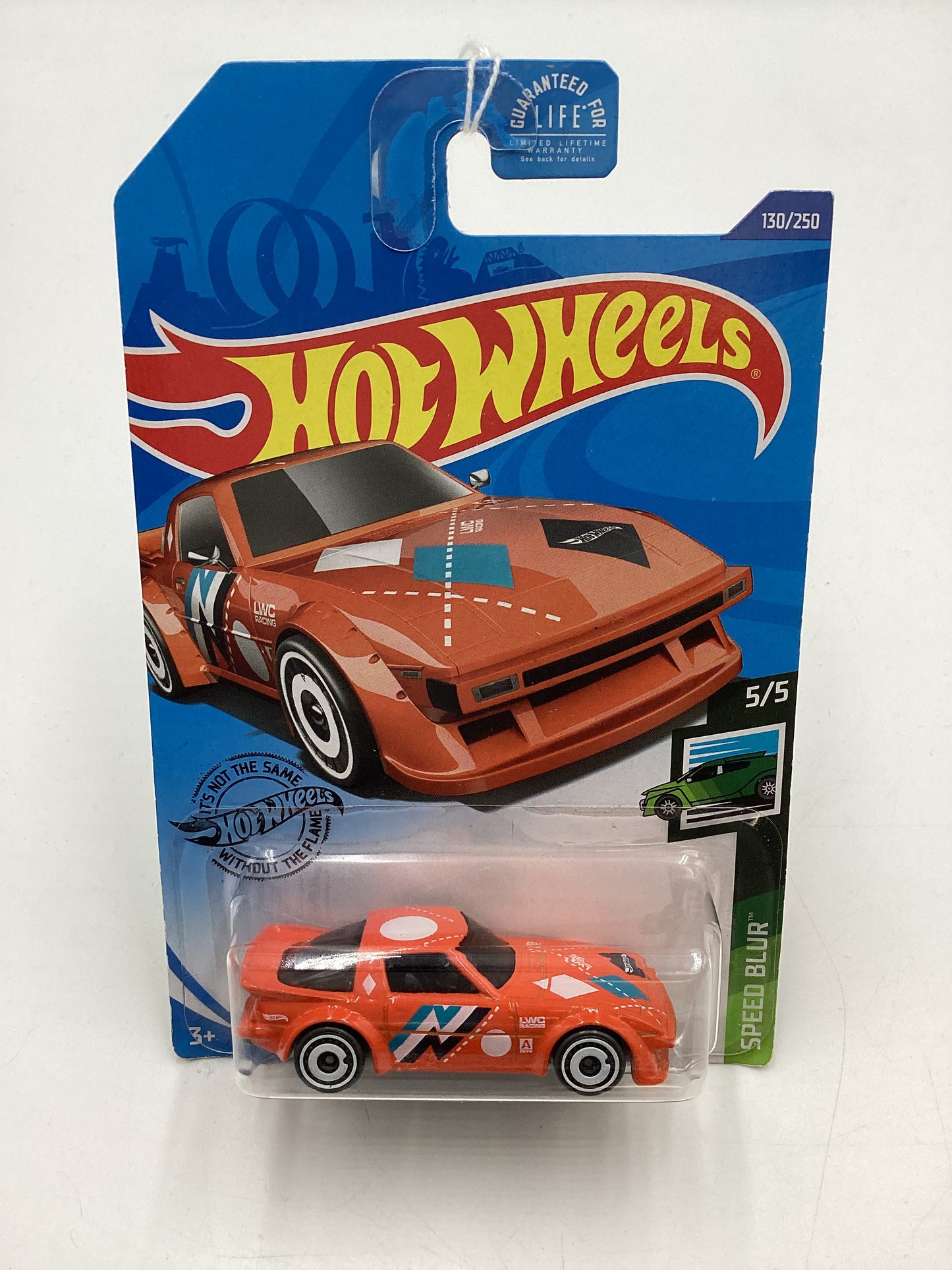 2020 Hot wheels Speed Blur #130 Mazda RX-7 Orange 86D