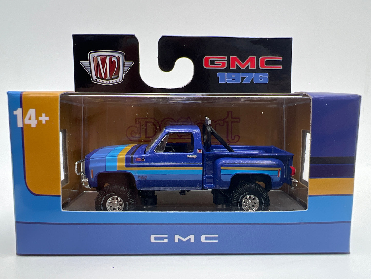 2026 M2 Machines WMTS22 Walmart Exclusive 1976 GMC Sierra 15 Desert Fox Blue