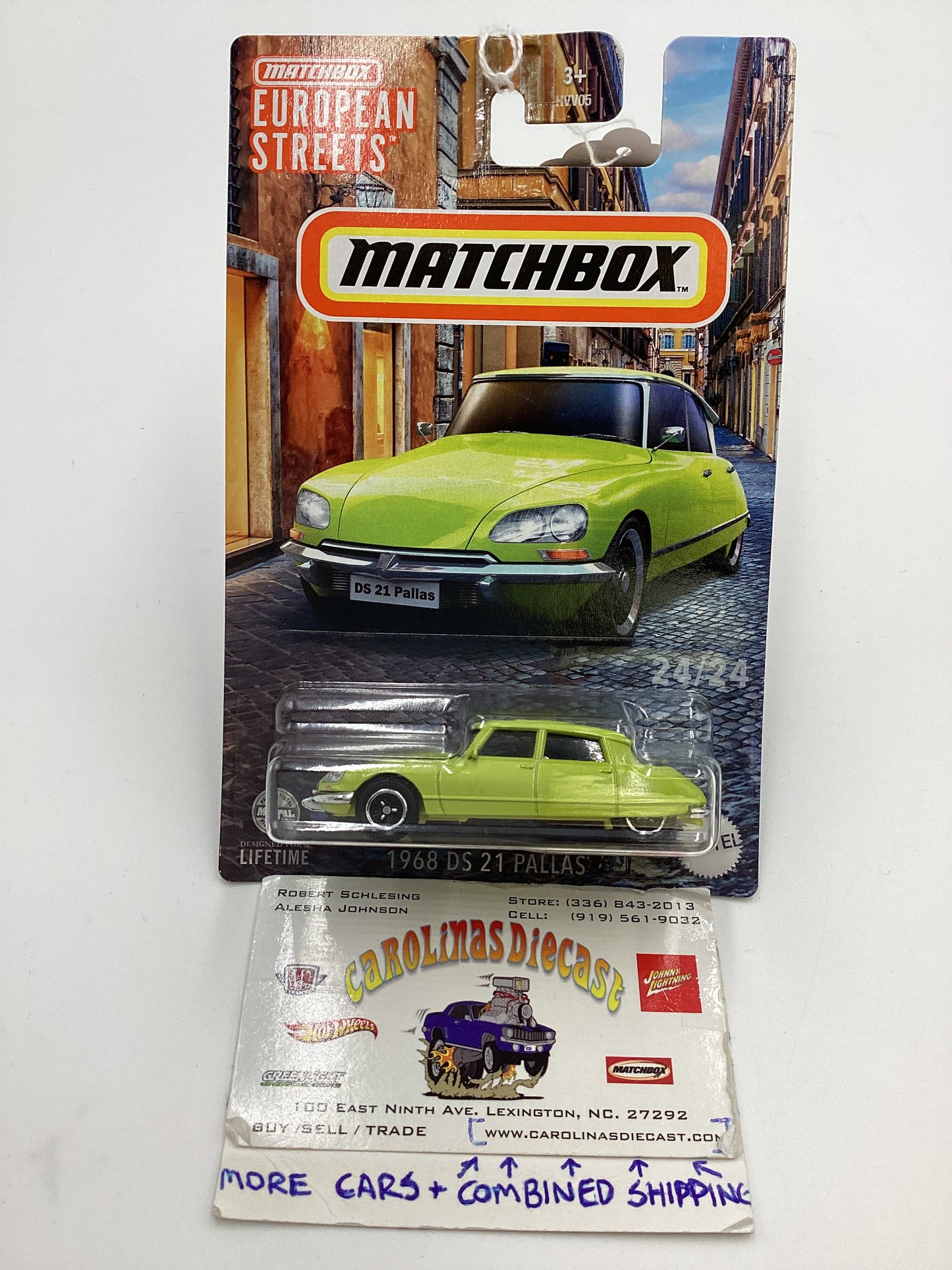 2024 Matchbox European Streets #24 1968 DS 21 Pallas Green 158H