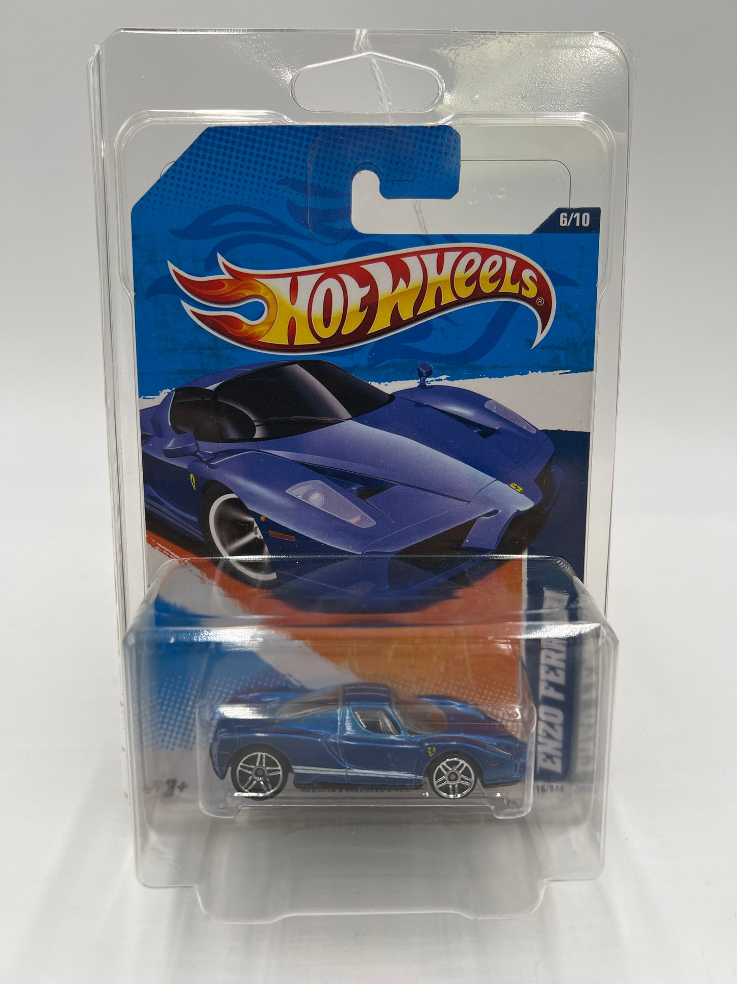 2011 Hot Wheels Nightburnerz #116 Enzo Ferrari Walmart Exclusive Blue W/Protector