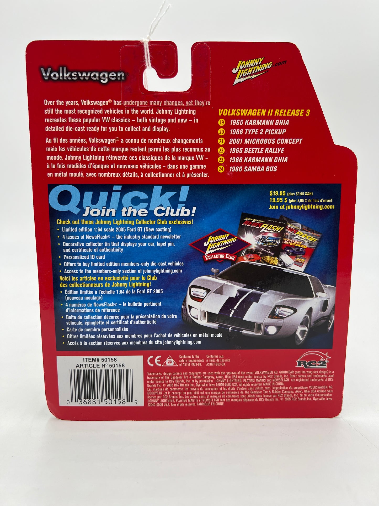 Johnny Lightning Volkswagen 2001 Microbus Concept Black 220B