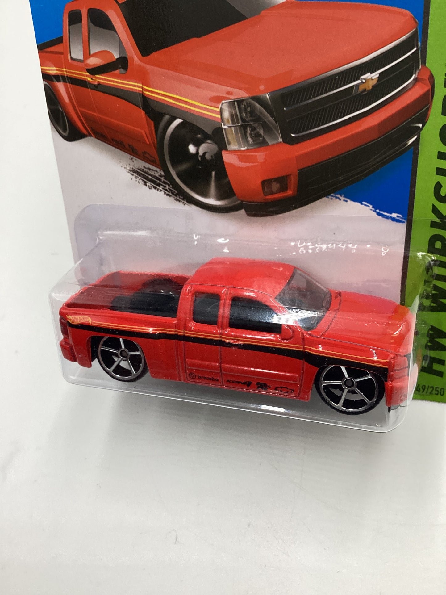 2015 Hot Wheels #249 Chevy Silverado Red 15A