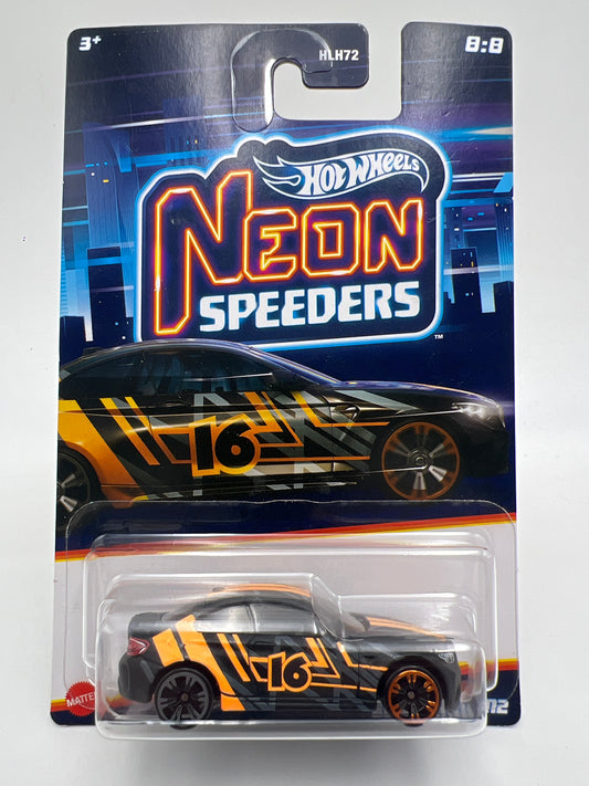 Hot Wheels Neon Speeders #8 2016 BMW M2 Black/Orange 157i