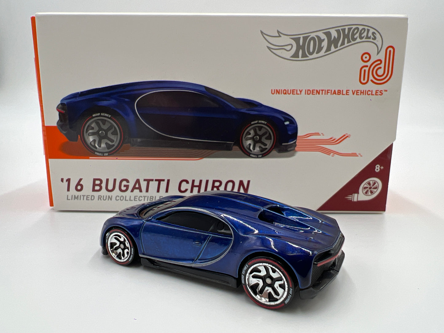 Hot Wheels iD Turbo Series 2 #3 16 Bugatti Chiron Blue Opened