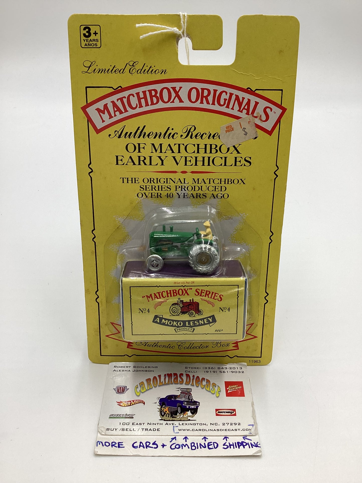 1992 Matchbox Originals No.4 Massey Harris Tractor Green (SR)