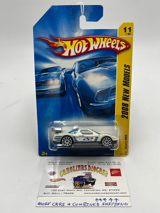 Hot Wheels 2008 New Models #11 Acura NSX White 11/196 105F