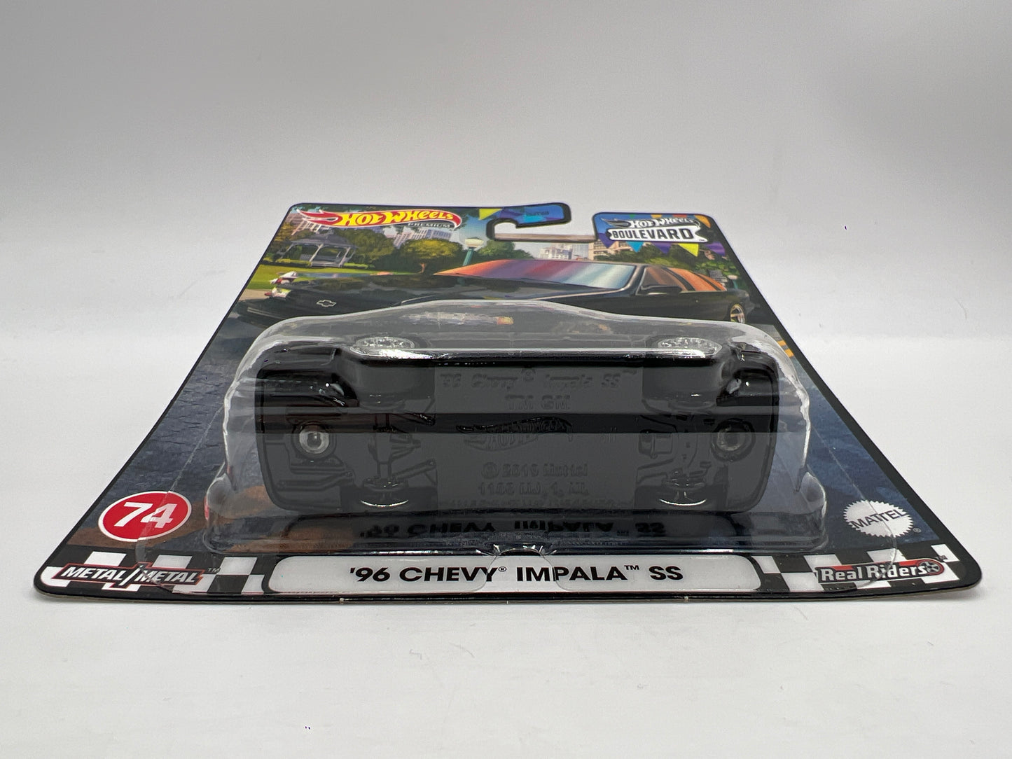 Hot Wheels Premium Boulevard #74 96 Chevy Impala SS Black W/Protector 2