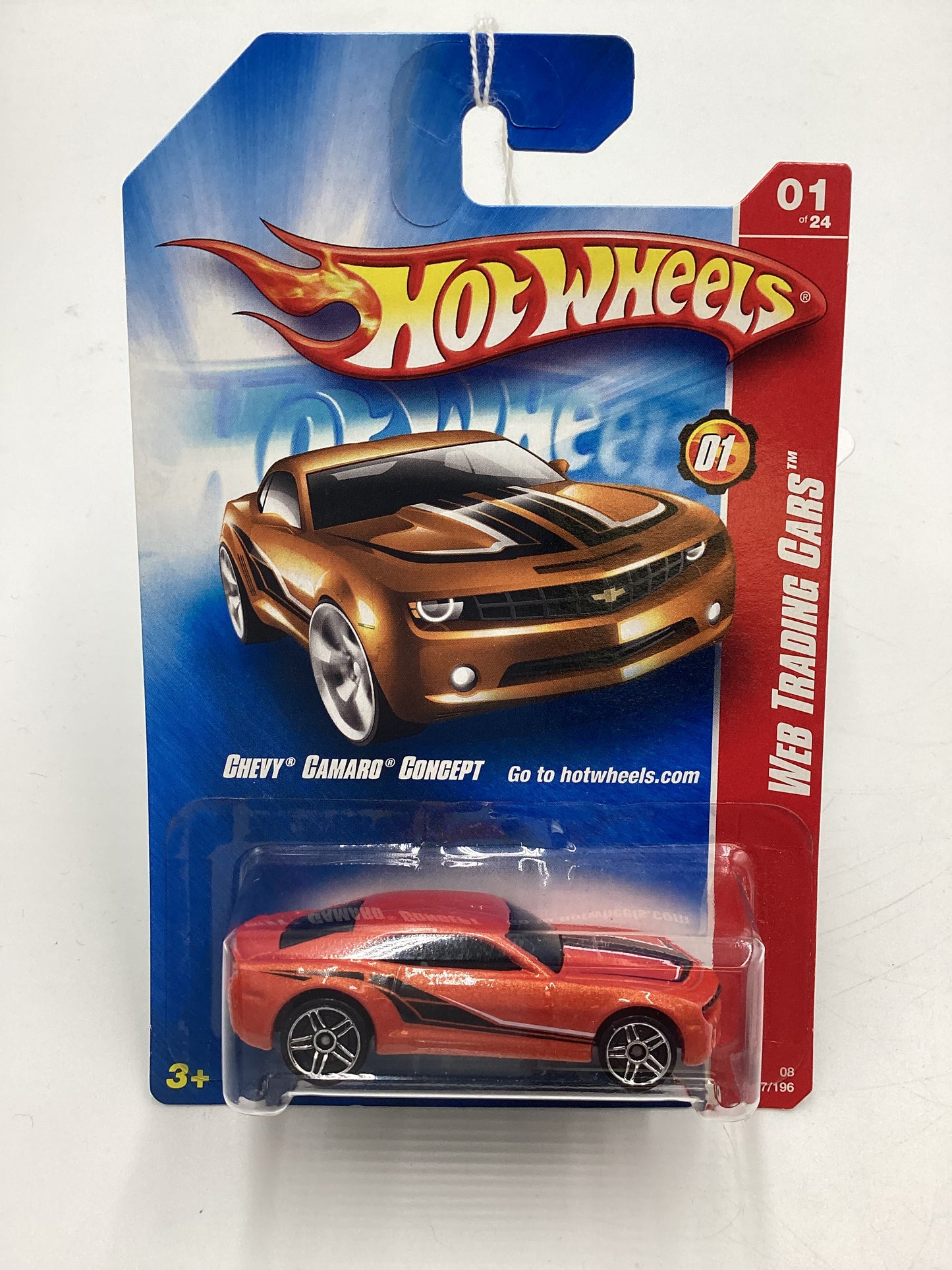 2008 Hot Wheels Web Trading Cars #77 Chevy Camaro Concept Orange 5F