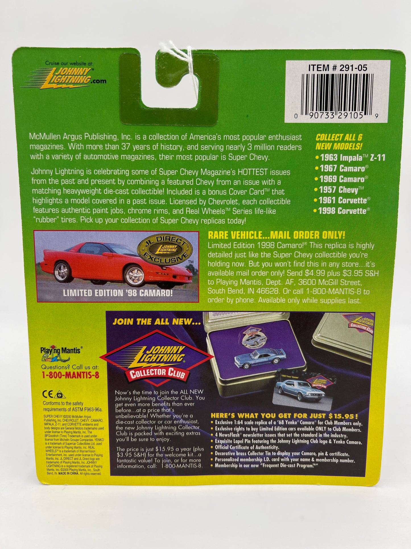 Johnny Lightning White Lightning Chase Super Chevy Impala Z-11 White